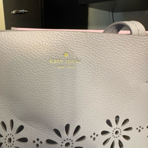 Kate Spade Periwinkle Floral Cutout Tote - Picture 2 of 4